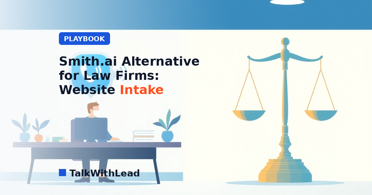 smith.ai alternative law firms — flat-vector editorial illustration in TalkWithLead brand style.