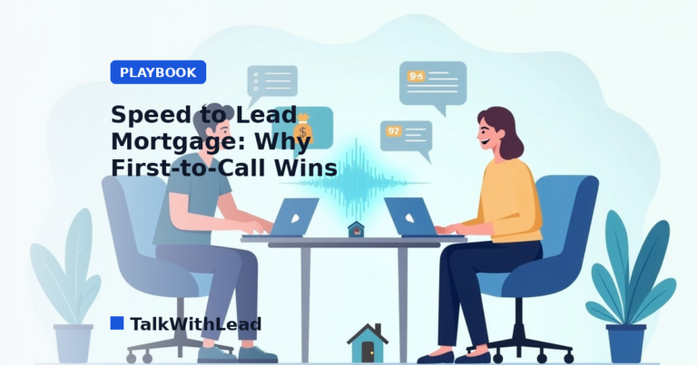 Speed to Lead Mortgage: Why First-to-Call Wins the Loan