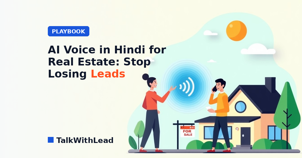AI Voice in Hindi for Real Estate: Stop Losing Leads