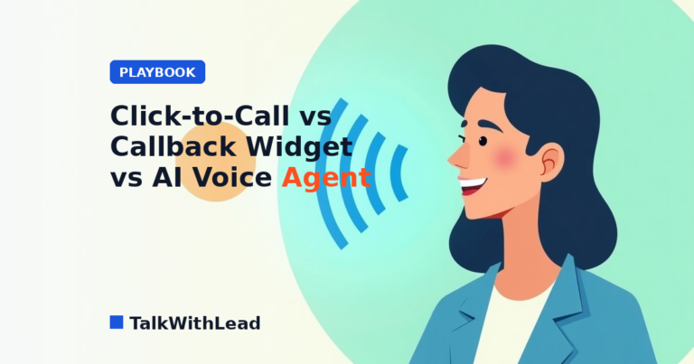 Click-to-Call vs Callback Widget vs AI Voice Agent