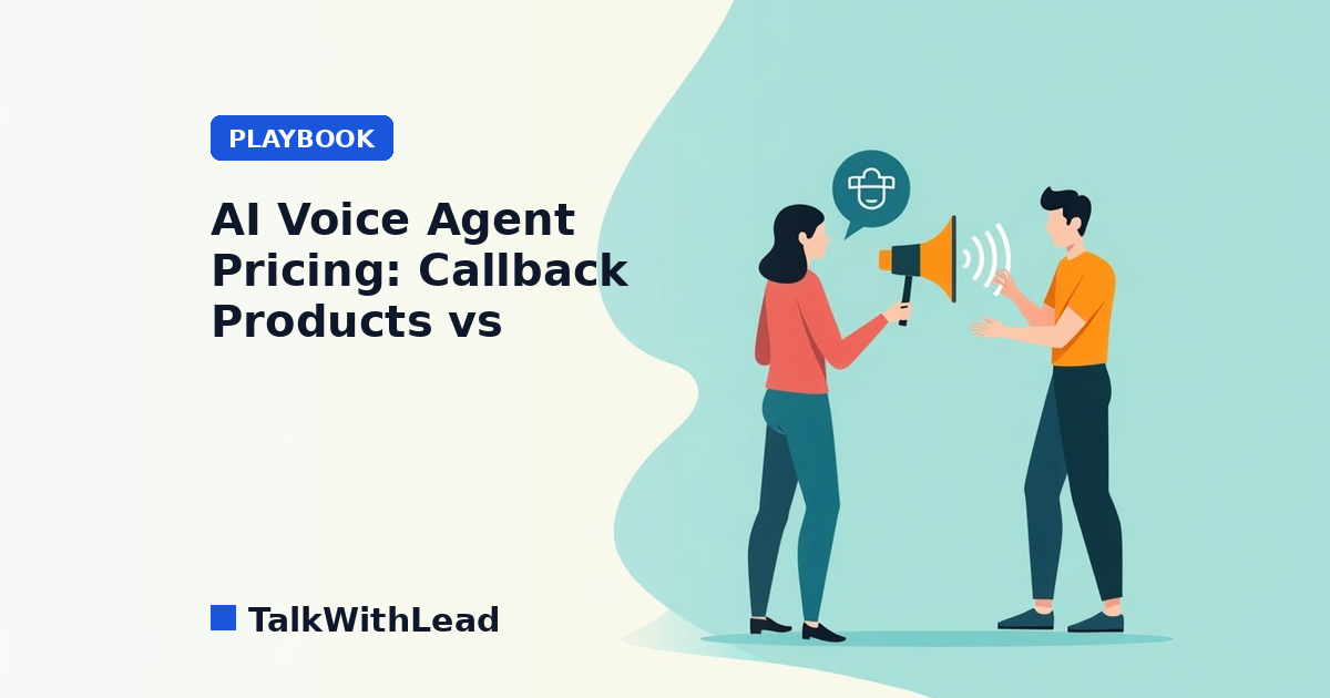 ai voice agent pricing — flat-vector editorial illustration in TalkWithLead brand style.